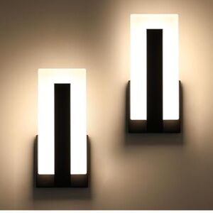 Contemporary Black and White LED Wall Sconces